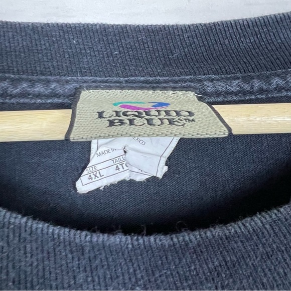 Vintage Y2K Grateful Dead Liquid Blue T-Shirt 4XL - Picture 4 of 5